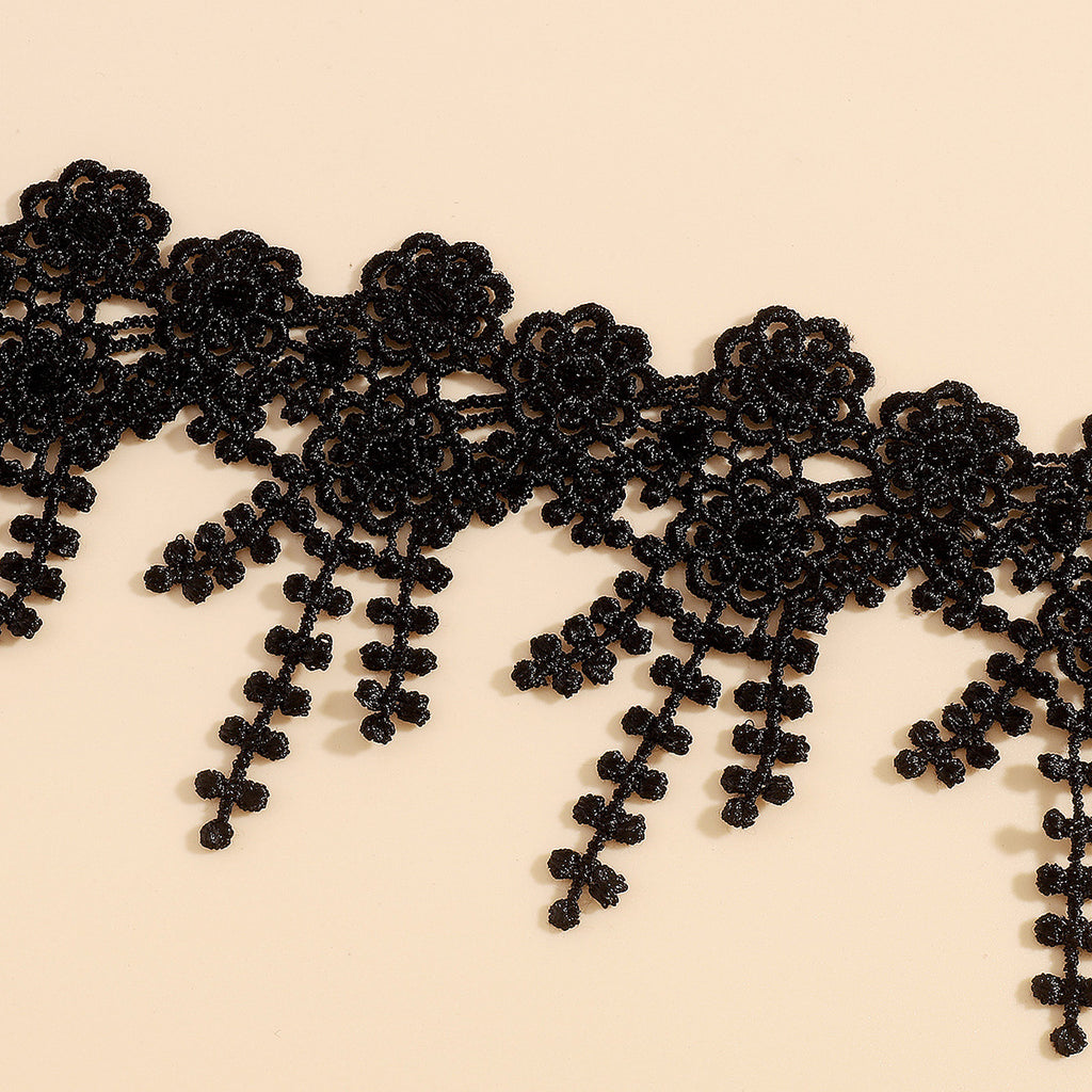 Black Lace Adjustable Choker Necklace
