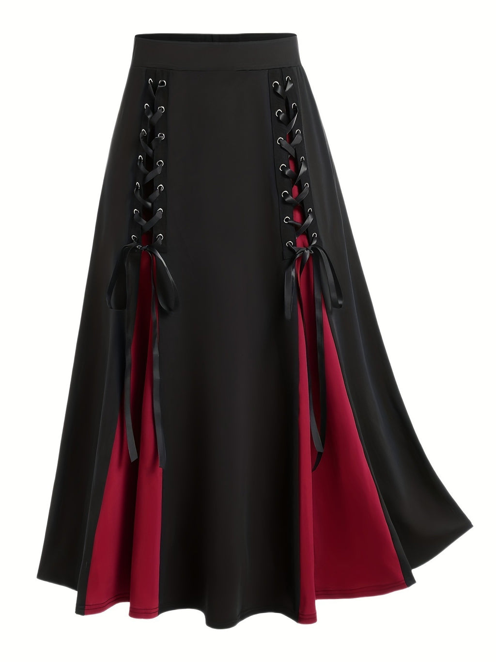 Gothic Pleated Pop Of Color Skirt