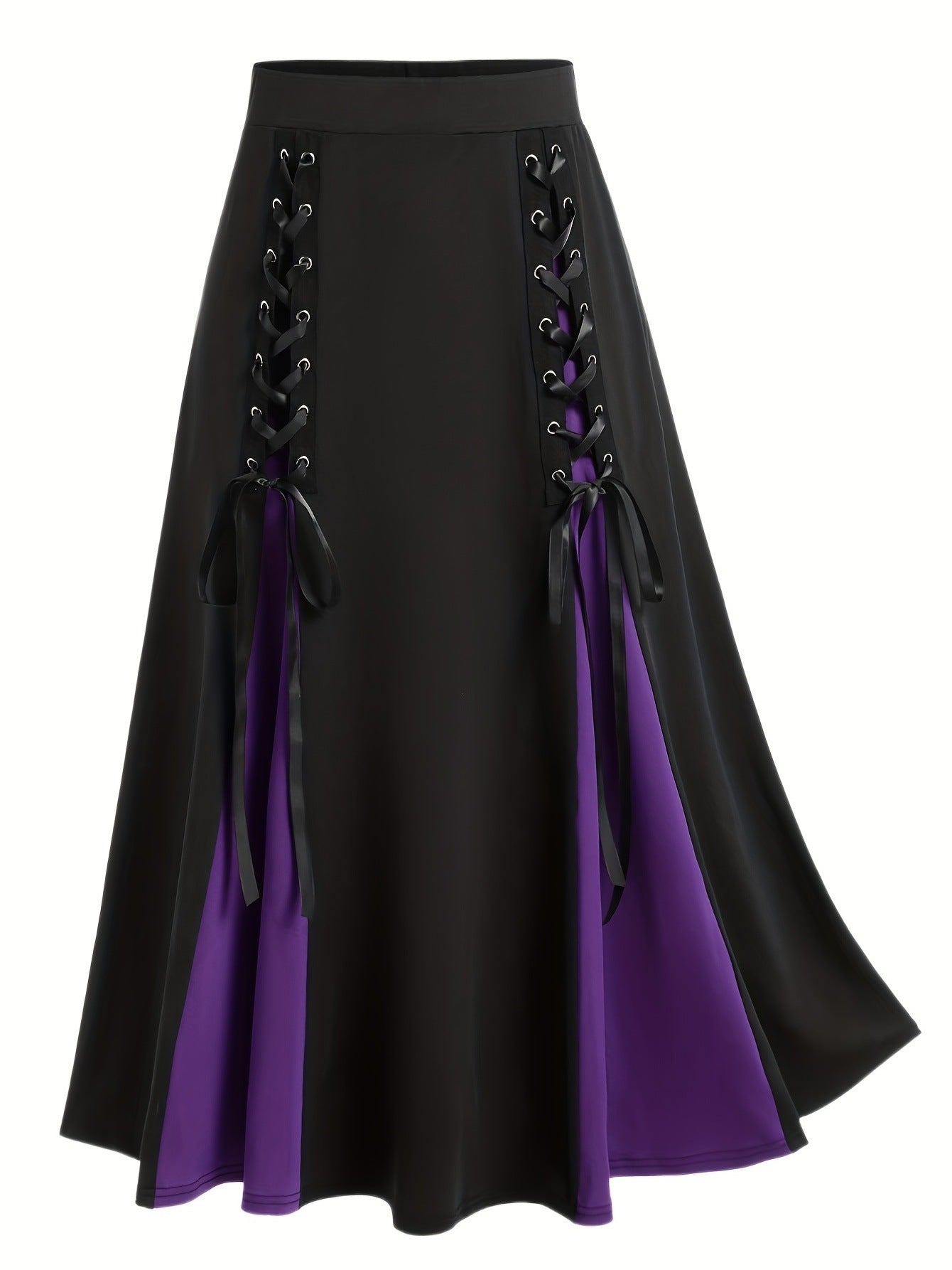 Gothic Pleated Pop Of Color Skirt