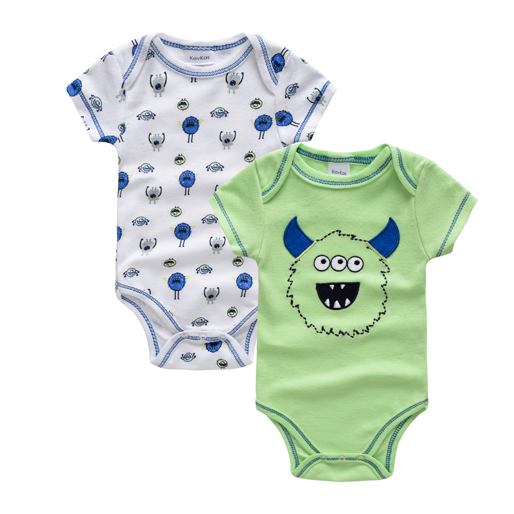 Short Sleeve 3 Eyed Monster Onesie 2pk