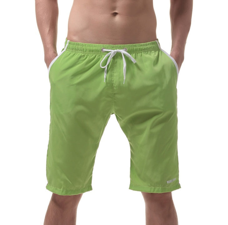 Men's Long Green Swim Trunks