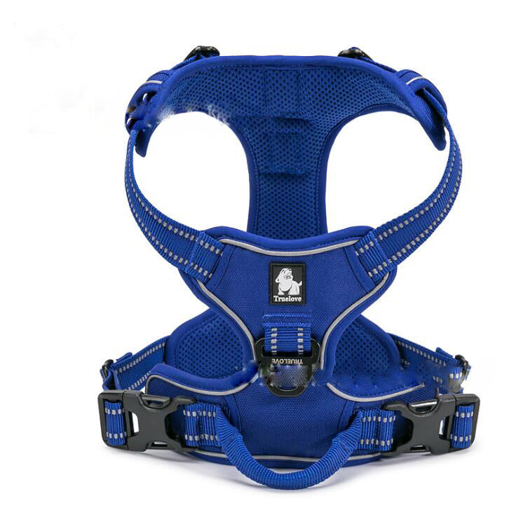 Royal Blue Big Dog Adjustable, Reflective Harness