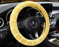 Velvet Warm Grip Steering Wheel Cover Beige CJ Dropshipping Steering Wheel Cover