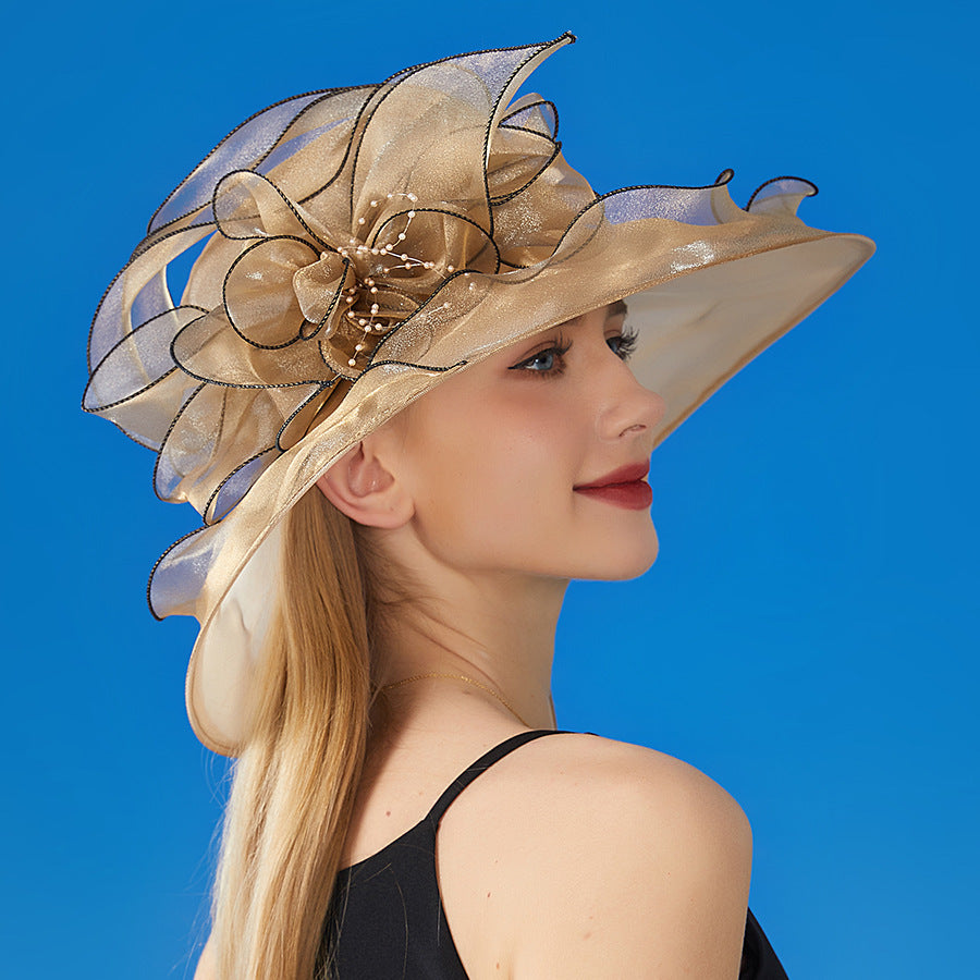 British Lady Elegant Summer Dress Hat