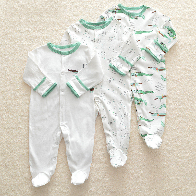 Baby Light Weight Footed PJs 3pk