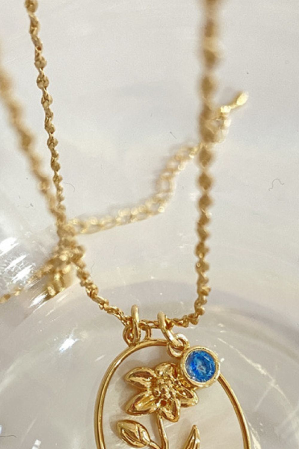 Birth Flower Shell Necklace