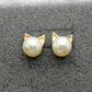 CuteEarrings Bazaare Mart Pearl Cat Earrings