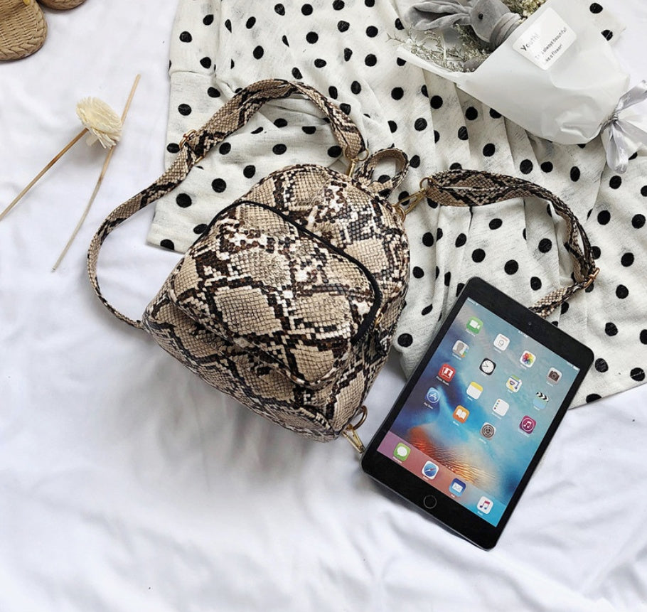 Snake Print Backpack