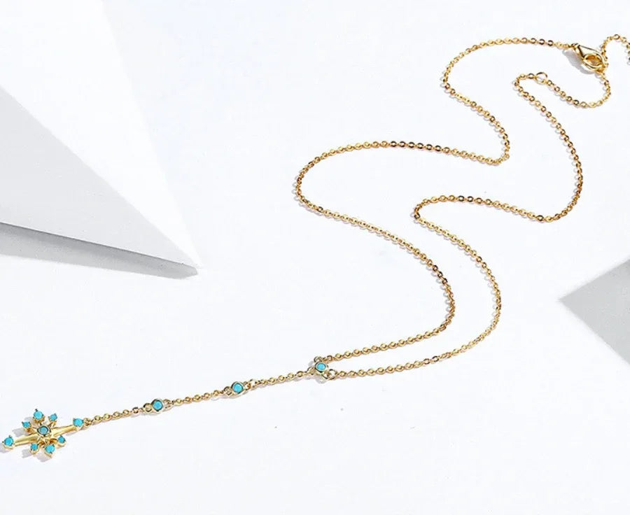 Blue Star Y Necklace - Bazaare Mart