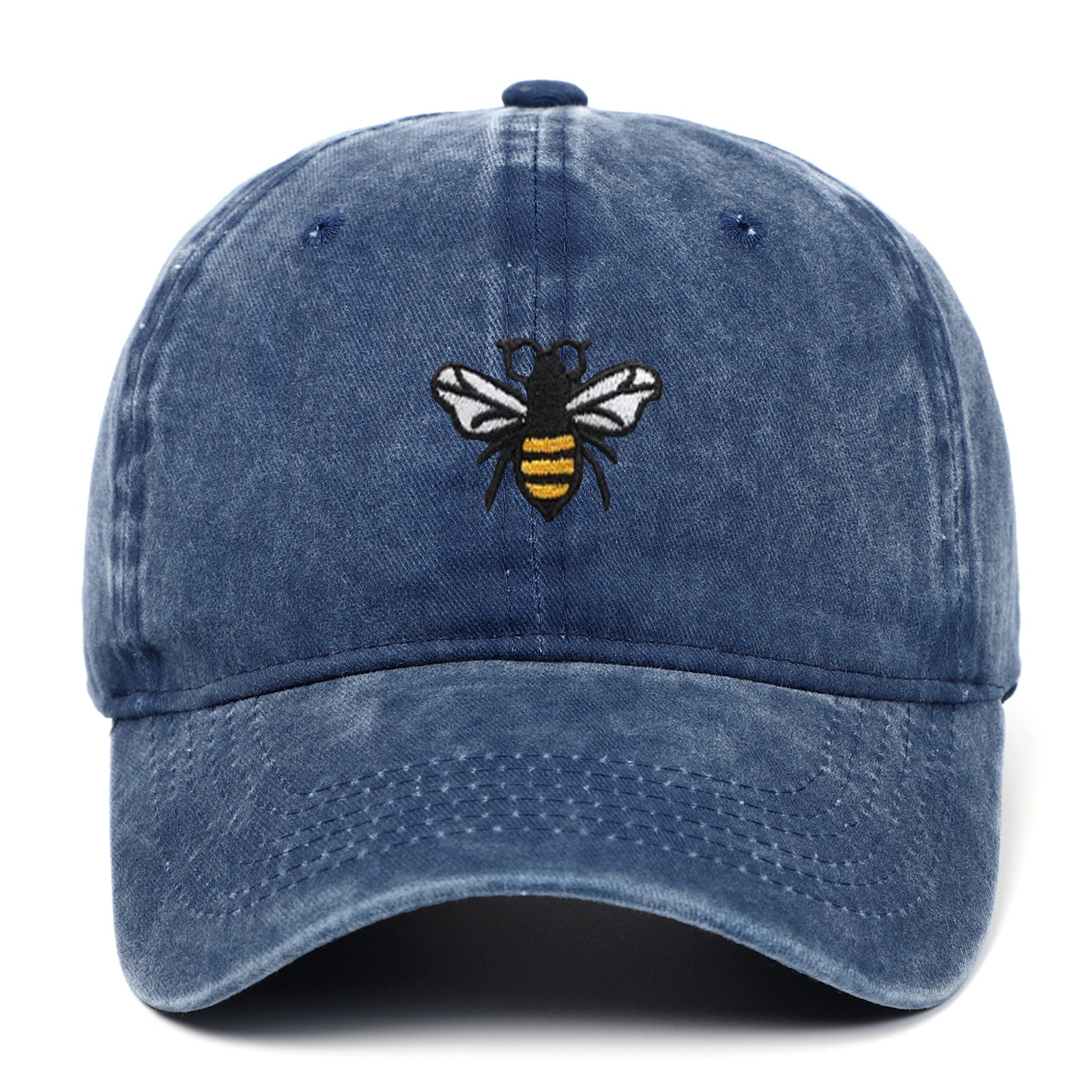 Vintage Bee Embroidered Baseball Cap