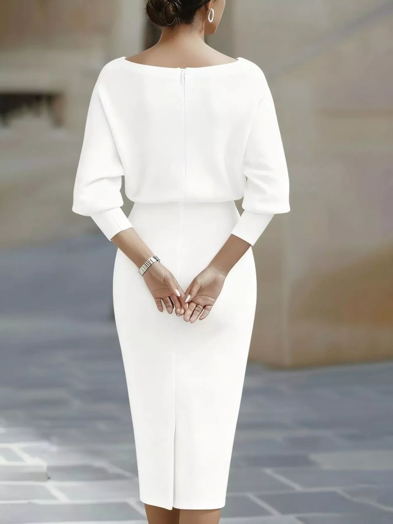 Cowl Neck Bodycon Midi Dress Trendsi Cowl Neck Bodycon Midi Dress