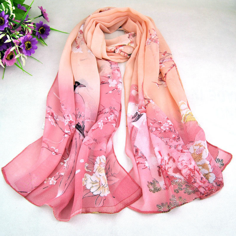 Printed Chiffon Scarf For Women