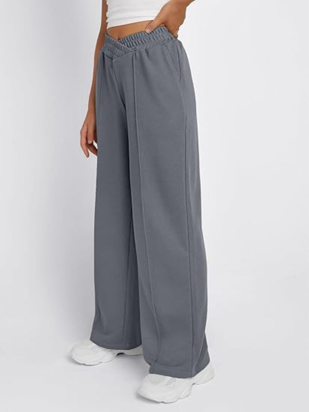 Elastic Waist Wide Leg Sweatpants
