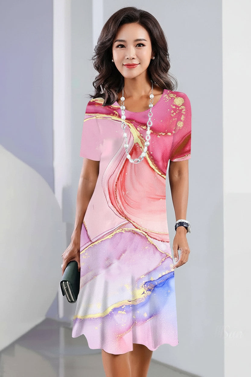 Elegant Abstract Swirl Dresses Multi CJ Dropshipping Abstract Swirl Dress