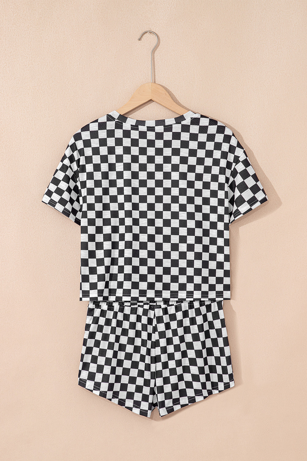 B&W Checkerboard Skorts Set
