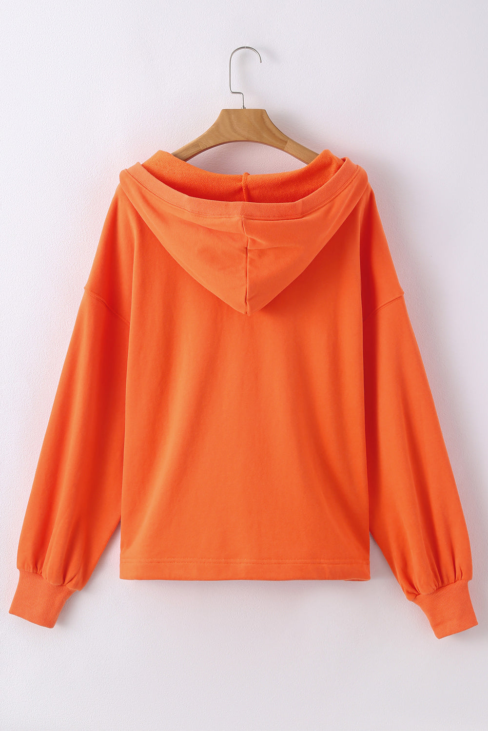 Orange Half Zip Oversized Hoodie