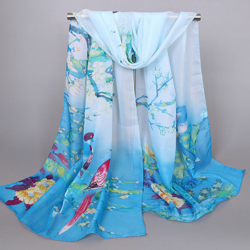 Printed Chiffon Scarf For Women