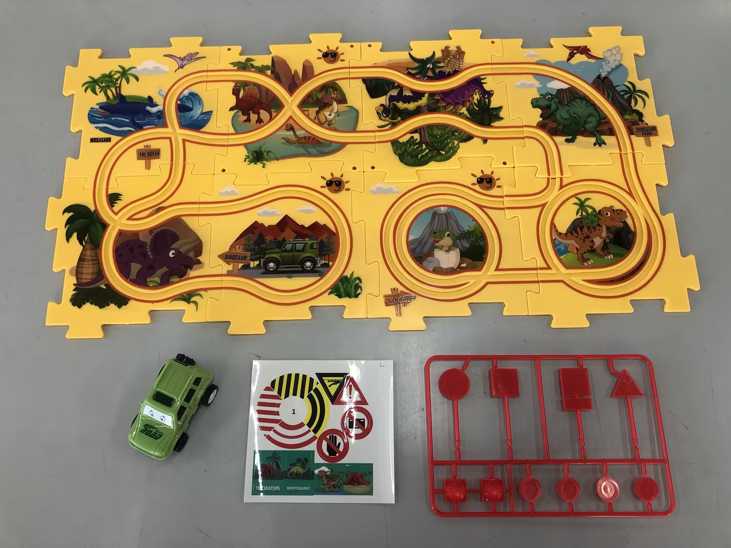 Electric Car Automatic Rail City Scene Play Mat