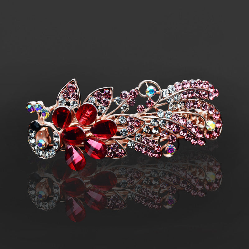 Rhinestone Bow Barrettes
