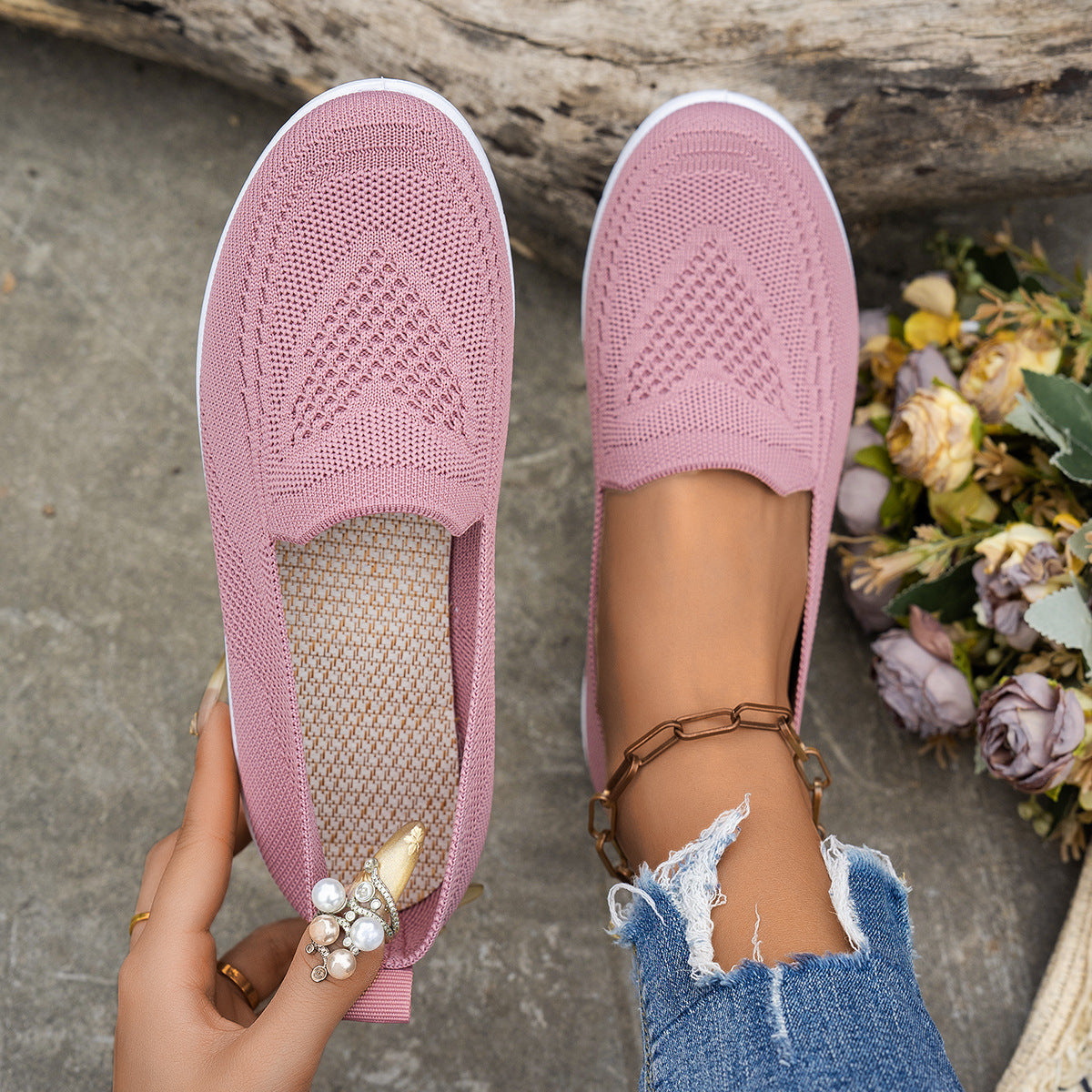 Women's Casual Flat Mesh Shoes