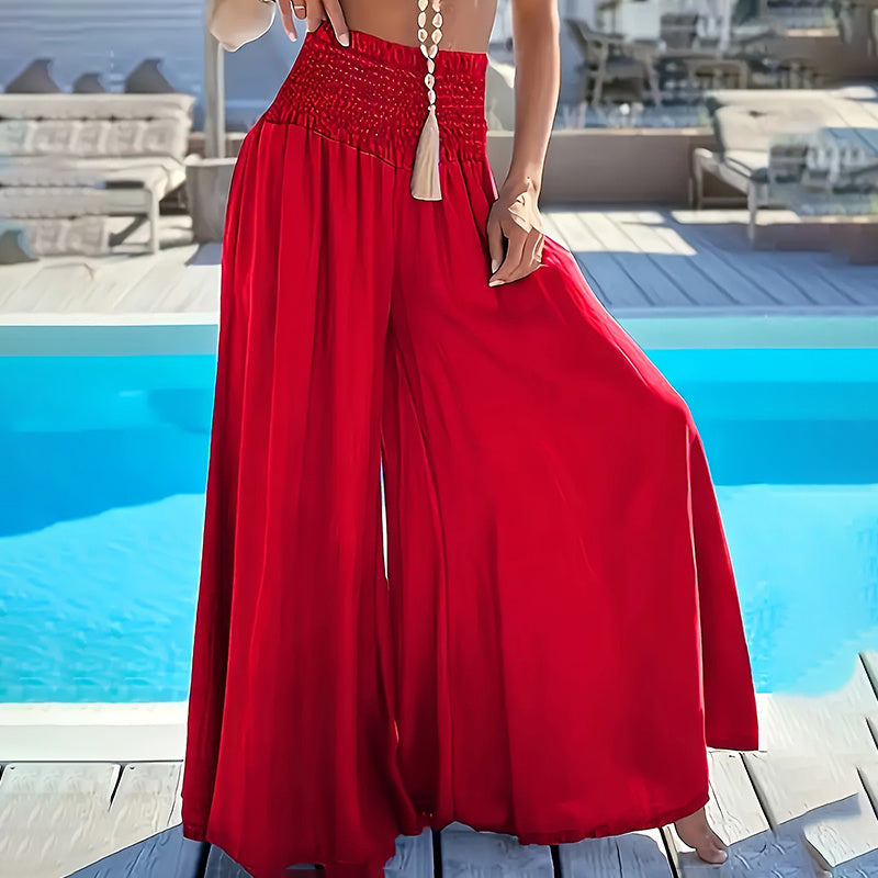 Solid Color Plus Size Palazzo Pants