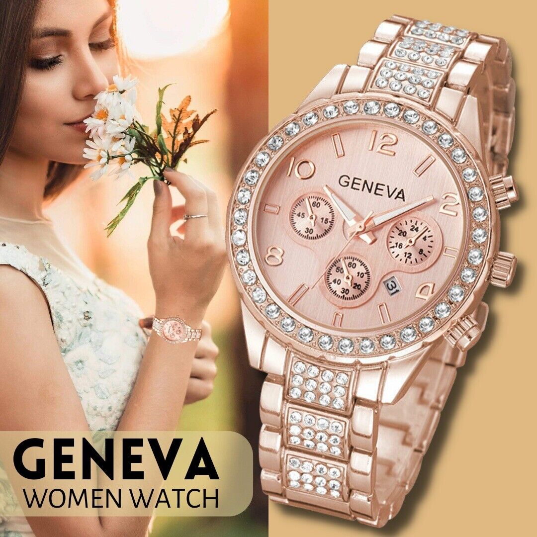 Women's Waterproof Rose Gold Wrist Watch