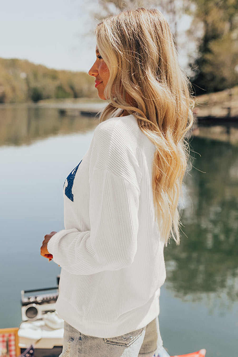 White USA Sweatshirt