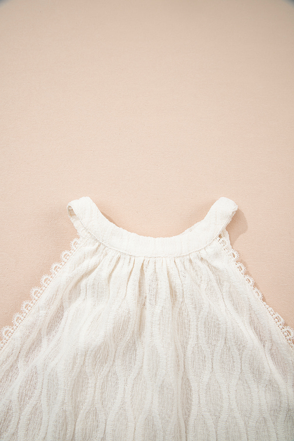 Beige French Textured Halter