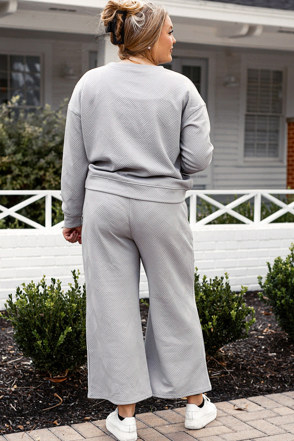 Wide Leg Sweat Pants Set