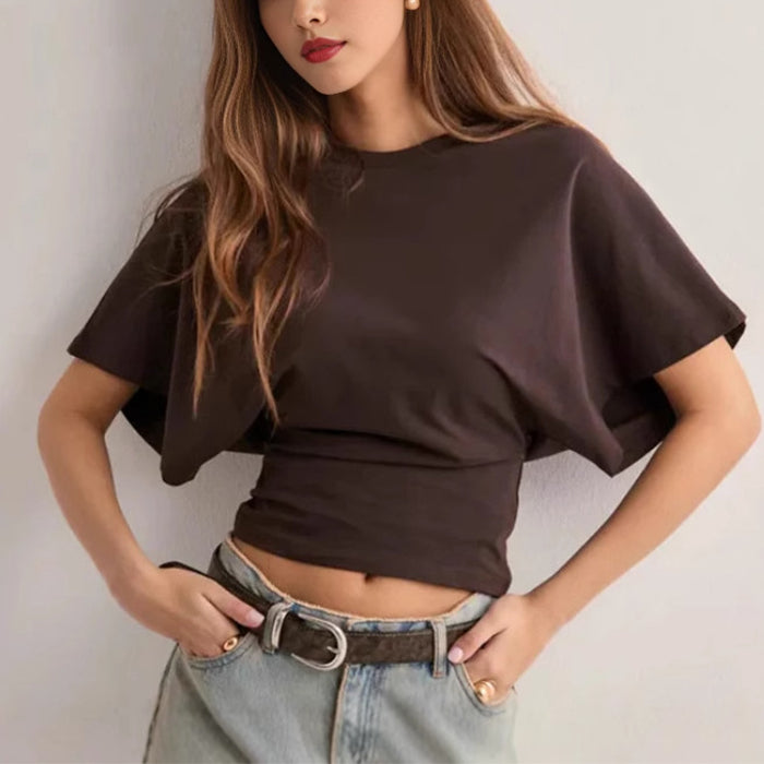Batwing Sleeve T-shirt A2 CJ Dropshipping Bat-Wing Blouse