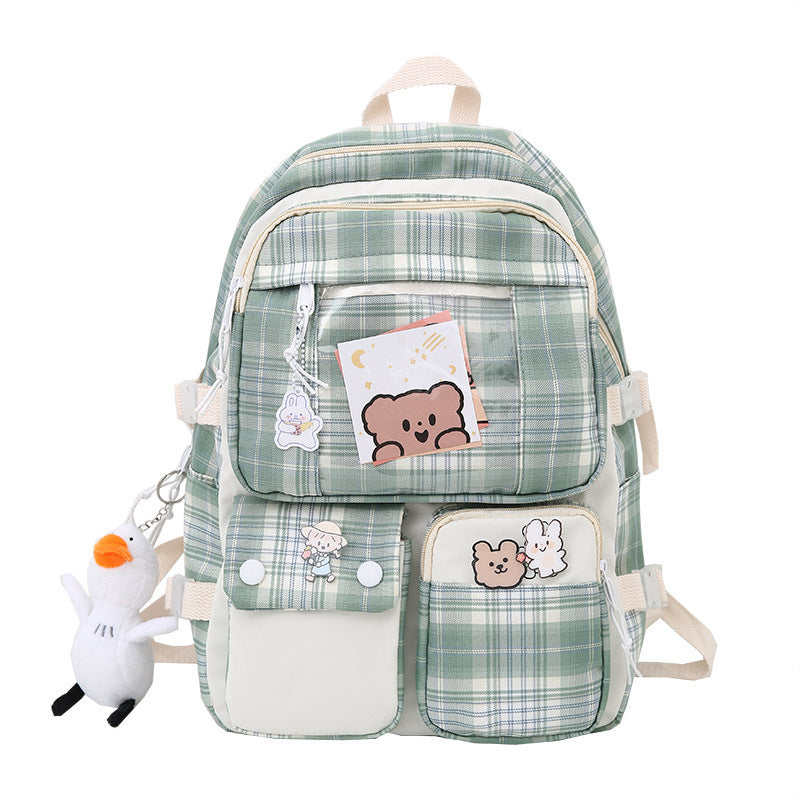 Plaid Junior High Backpacks