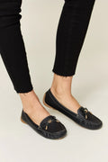 Forever Link Slip On Bow Flats Loafers BLACK Bazaare Mart Loafers