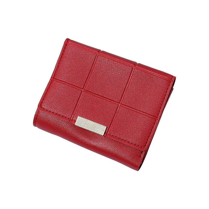 Women's Three Fold Wallet with Zipper Coin Purse