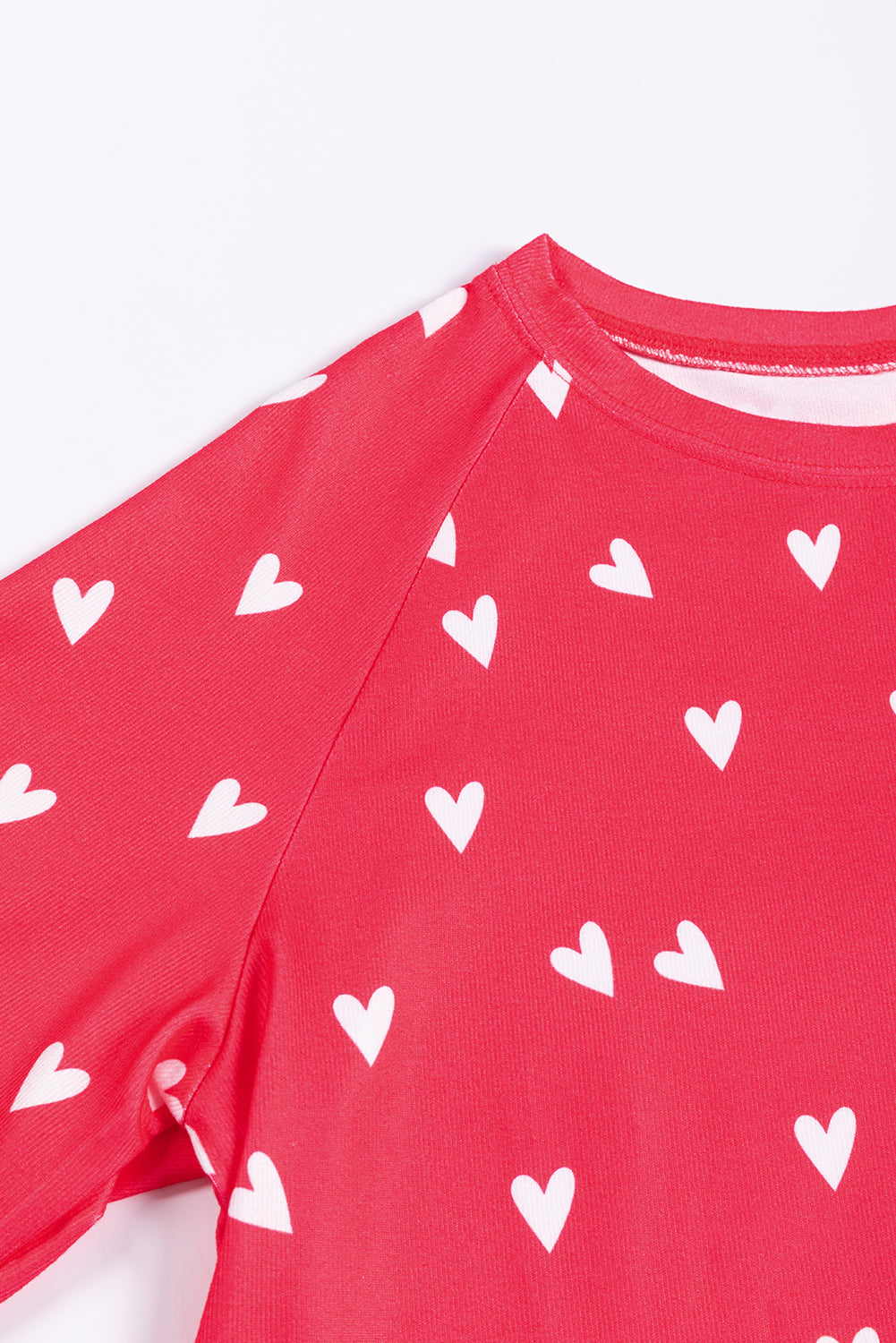 Red Heart Print PJ Set