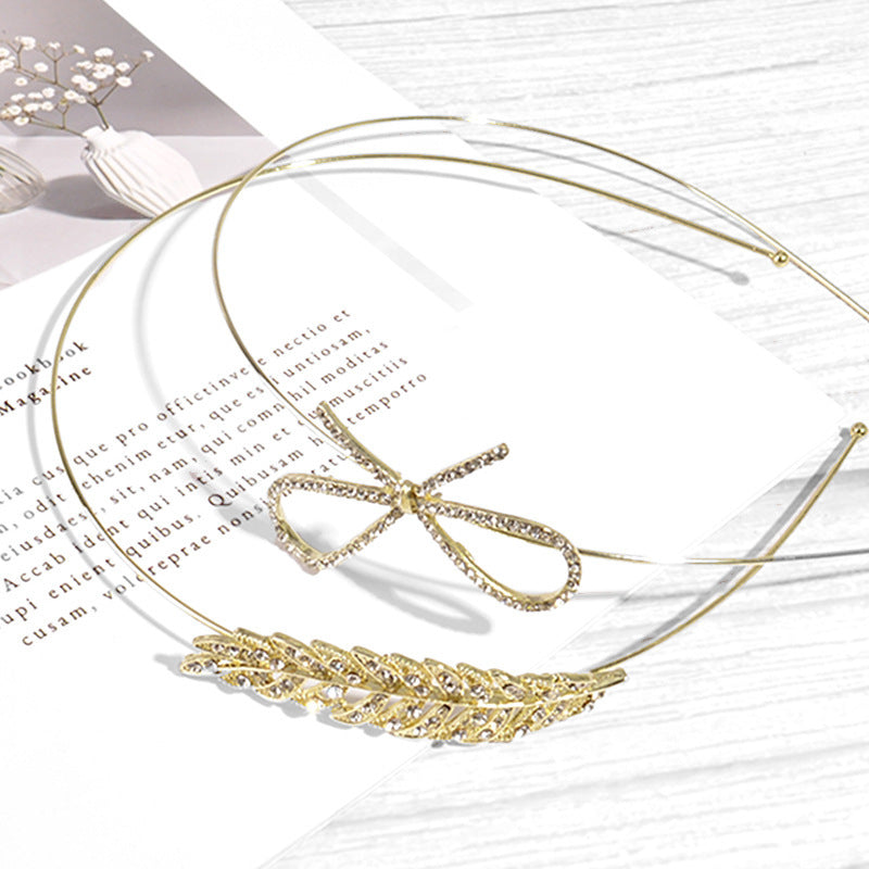 Gold Rhinestone and Pearl Headbands