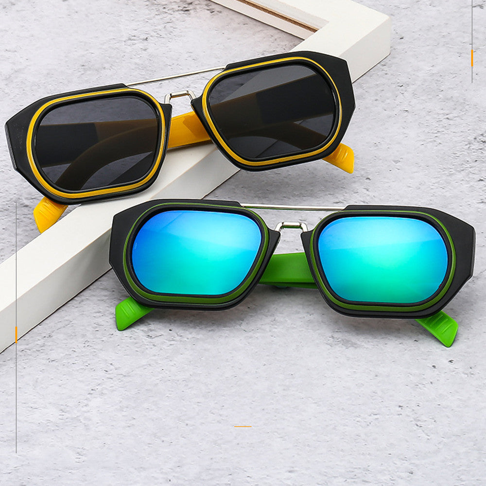 Men's Colorful Trendy Two-Tone Sunglasses