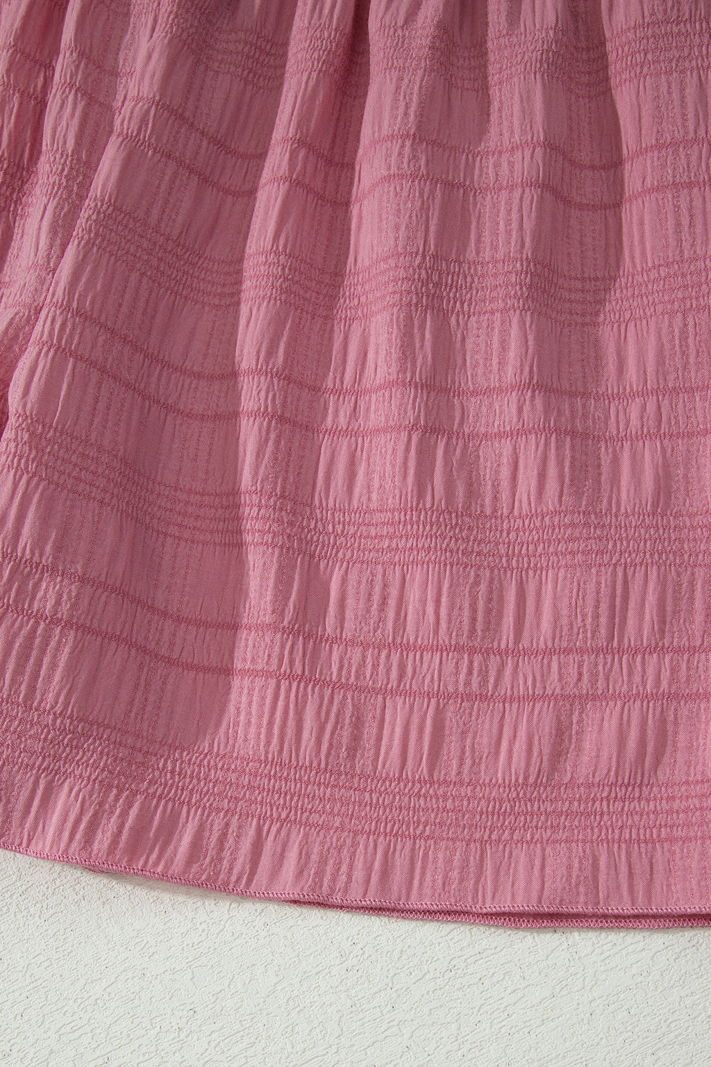 Textured Flutter Sleeve Shorts Set – Square Neck Top & Shirred High Waist Shorts Dear-Lover Dropshipping Two Piece Sets/Short Sets