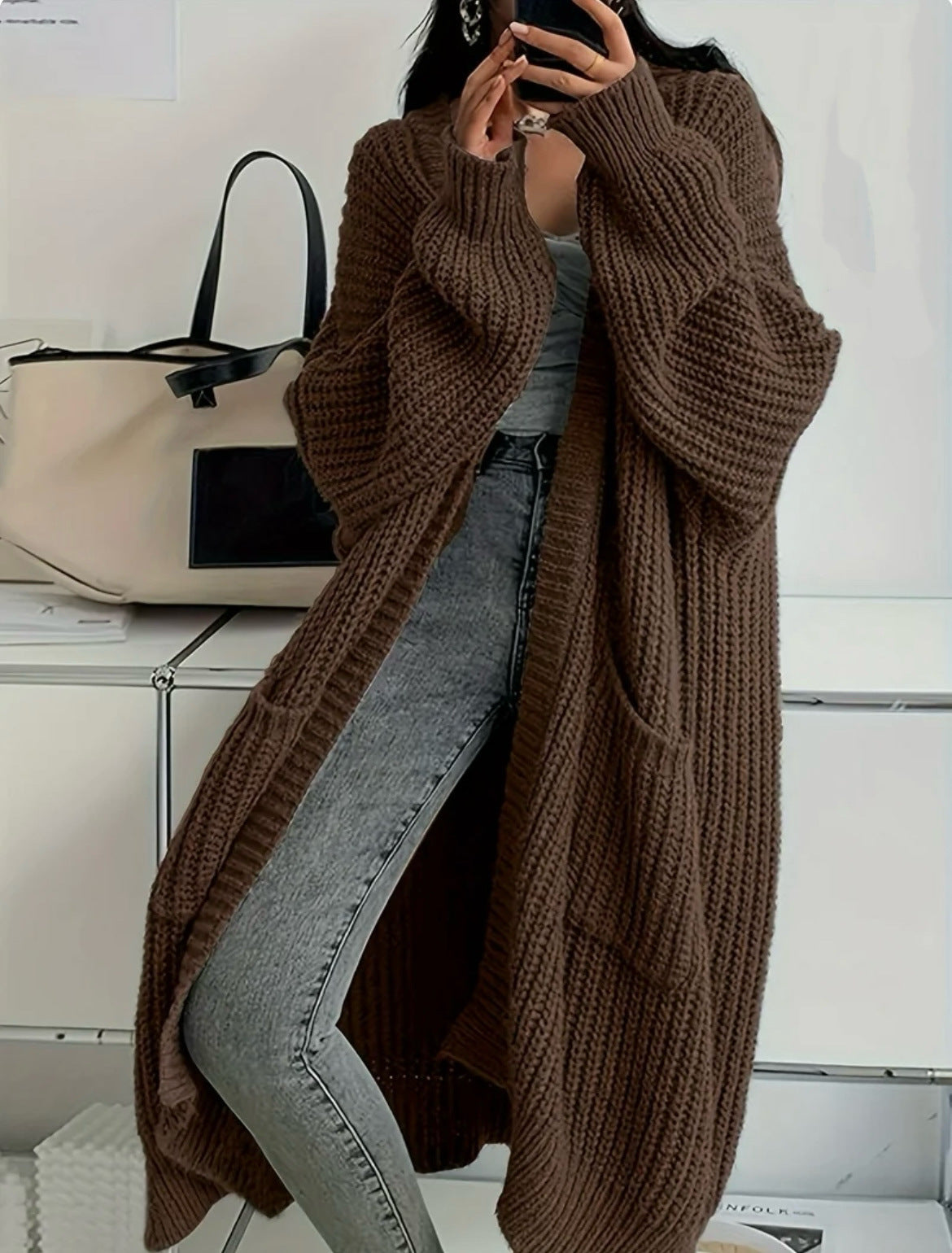 Open Front Duster Sweater
