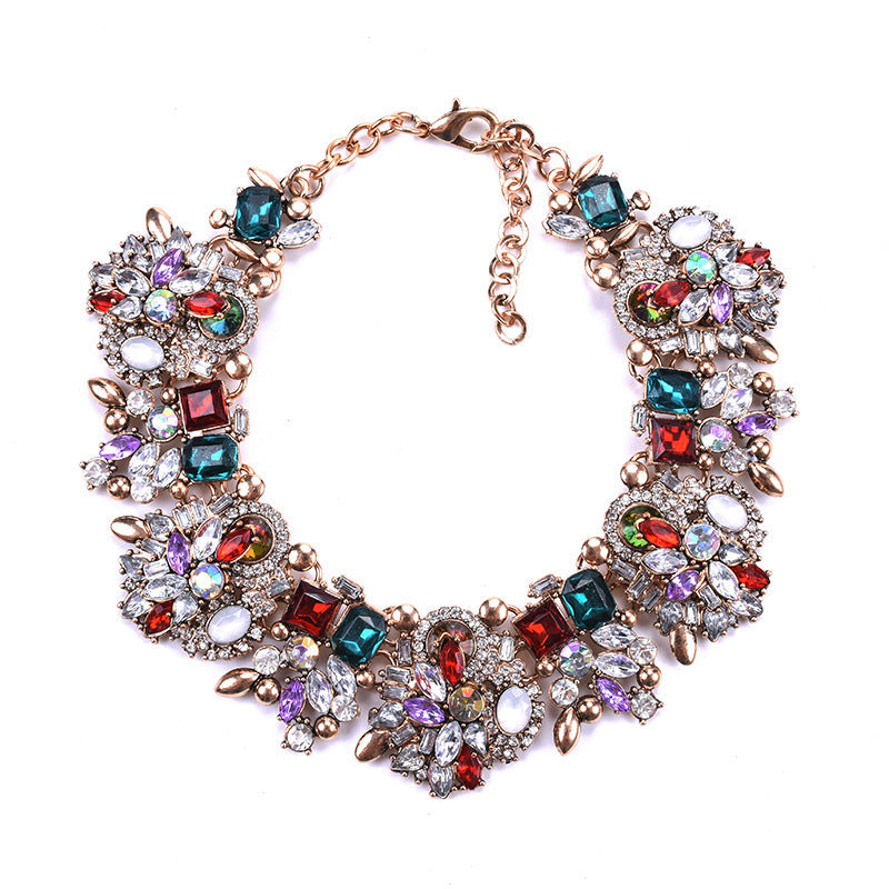 Women's Luxury Crystal Rhinestone Big Collar