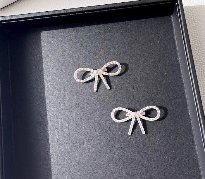 Rhinestone Bow Brooch
