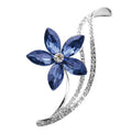 Crystal Lily Brooch Blue Bazaare Mart Lily Lapel Pin