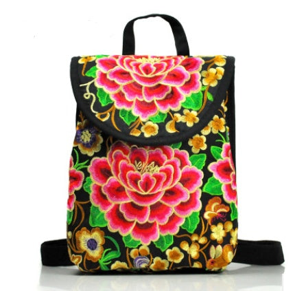 Vibrant Embroidered Floral Backpacks