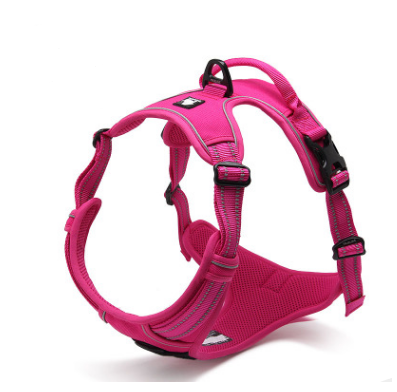 Magenta Big Dog Adjustable, Reflective Harness