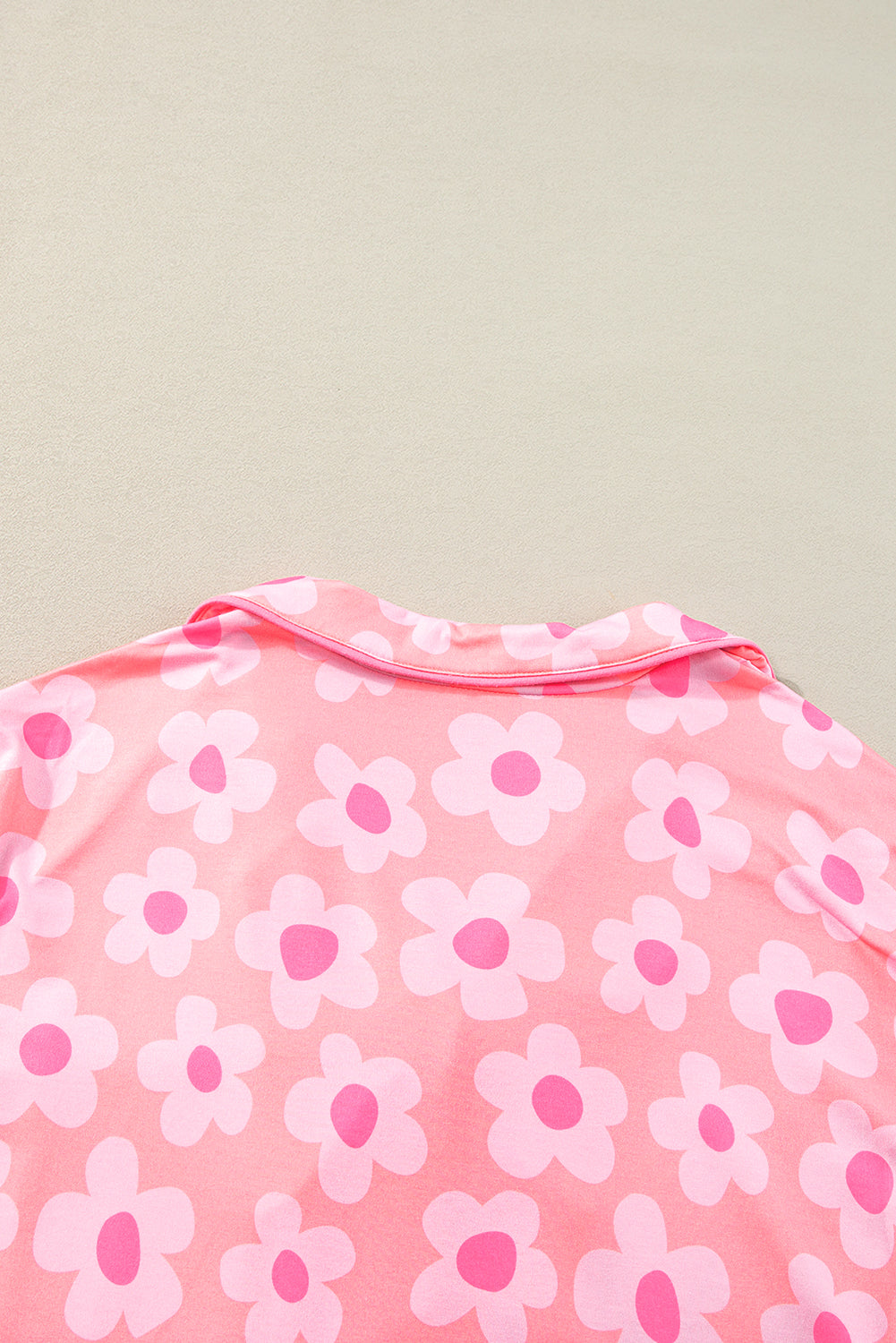 Pink Flower Shorts Pajamas Set