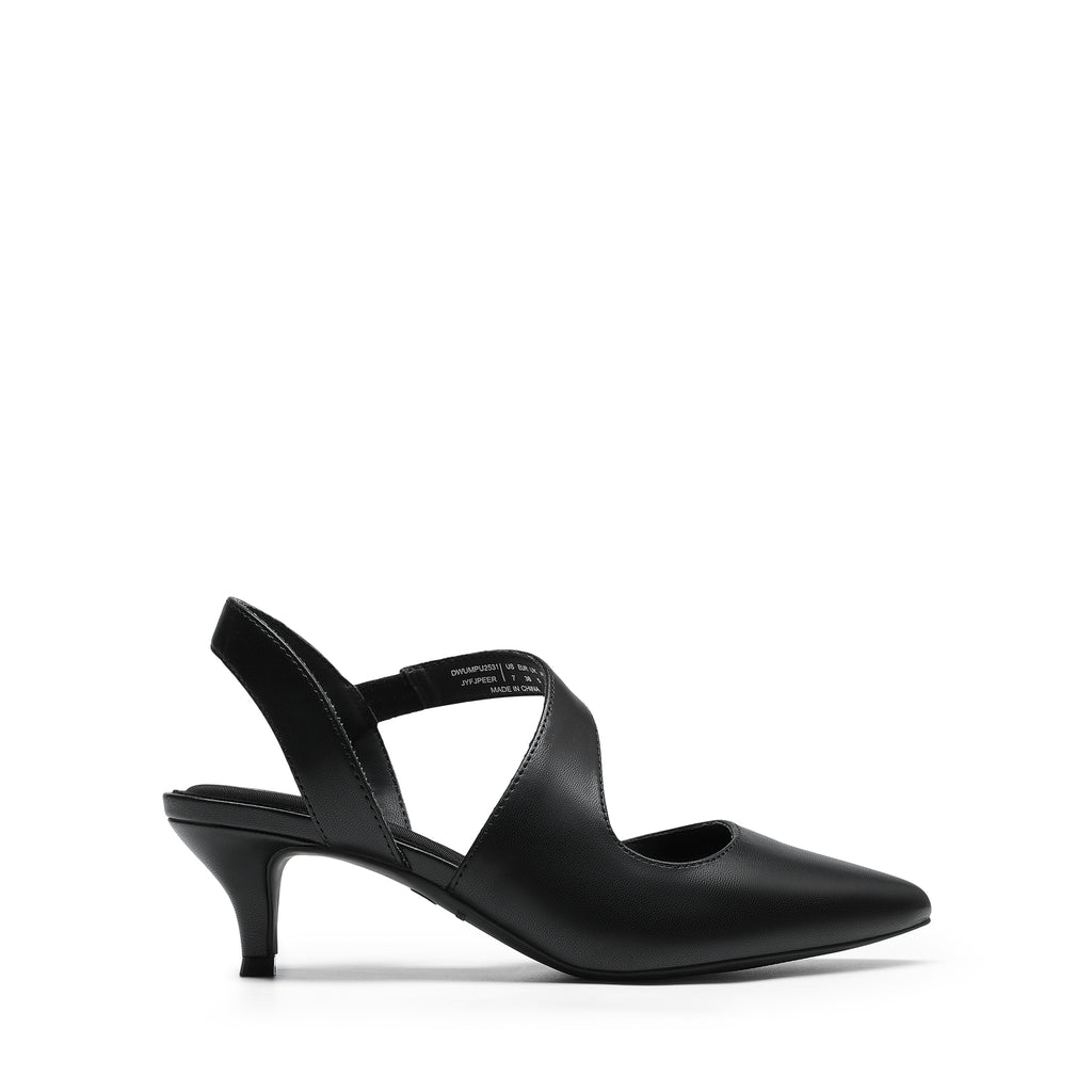 Low Kitten Heel Strappy Pumps