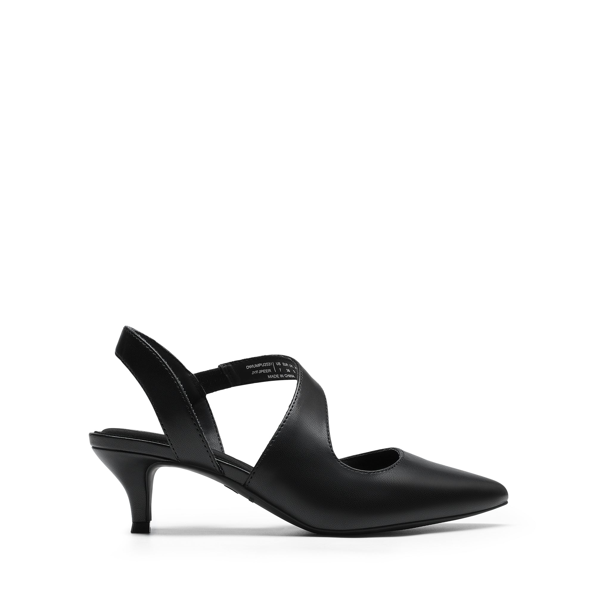 Low Kitten Heel Strappy Pumps