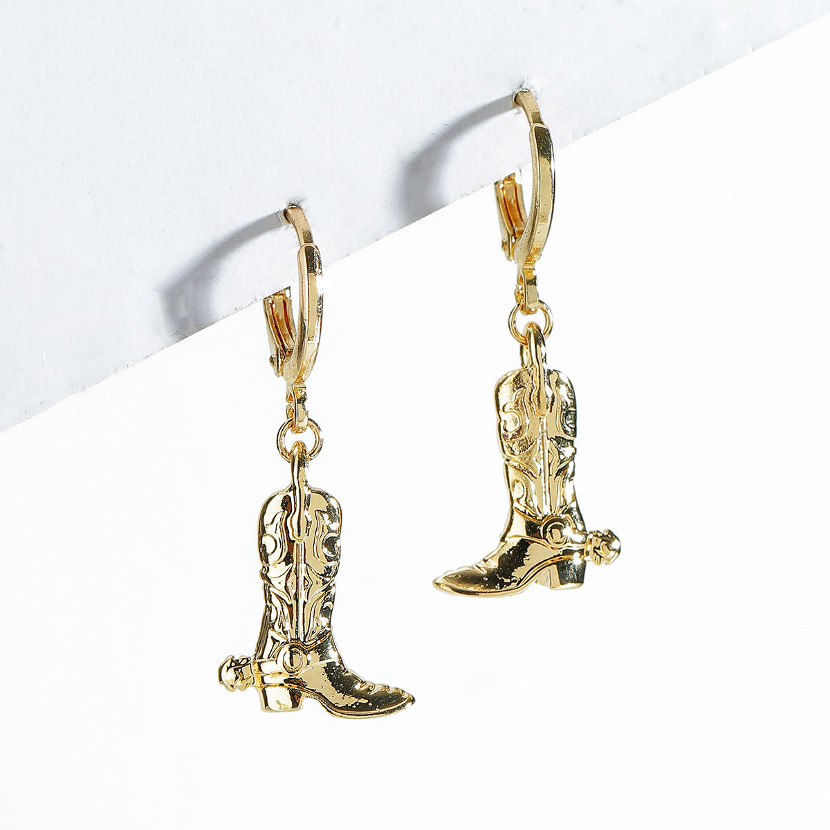 Western Cowboy Boot & Hat Dangle Earrings – Vintage Cowgirl Alloy Statement Jewelry CJ Dropshipping Cowboy Boot Earrings