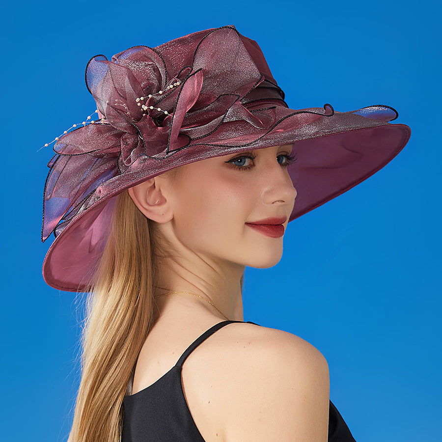 British Lady Elegant Summer Dress Hat