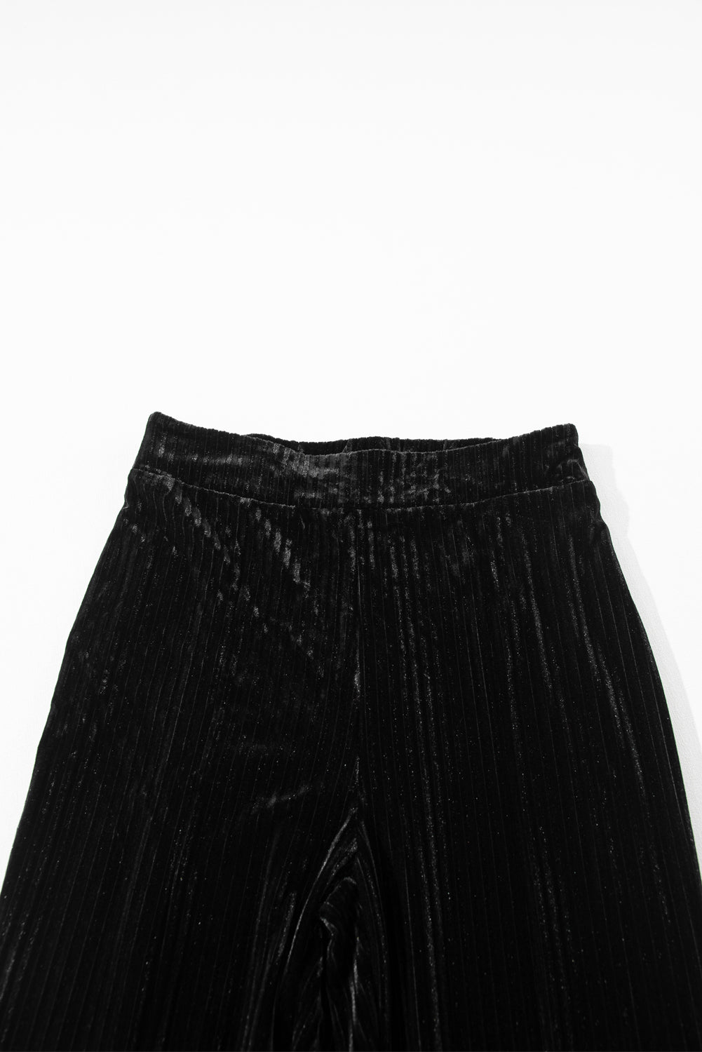 Black High Waist Flare Corduroy Pants