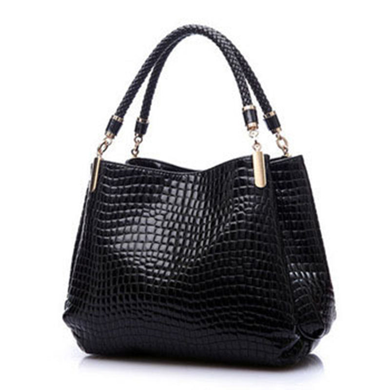 Croc Print Shoulder Bag